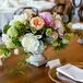 Romantic Garden Rose, Dahlia and Hydrangea Centerpieces