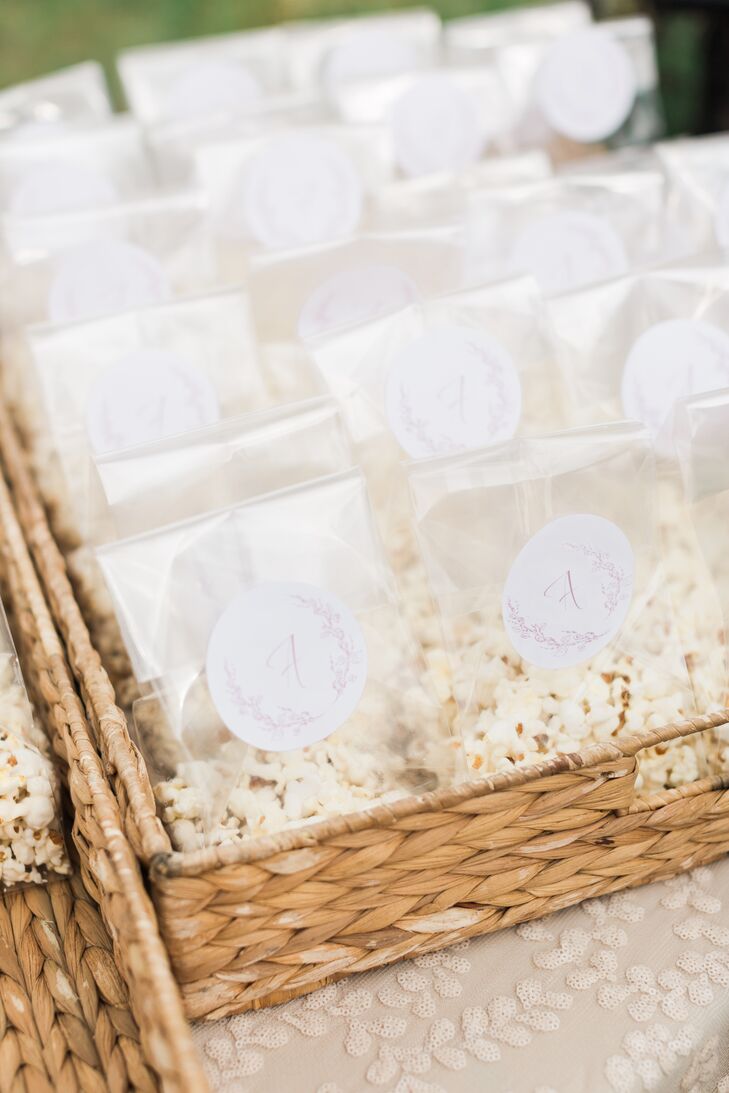 Monogrammed Popcorn Bags