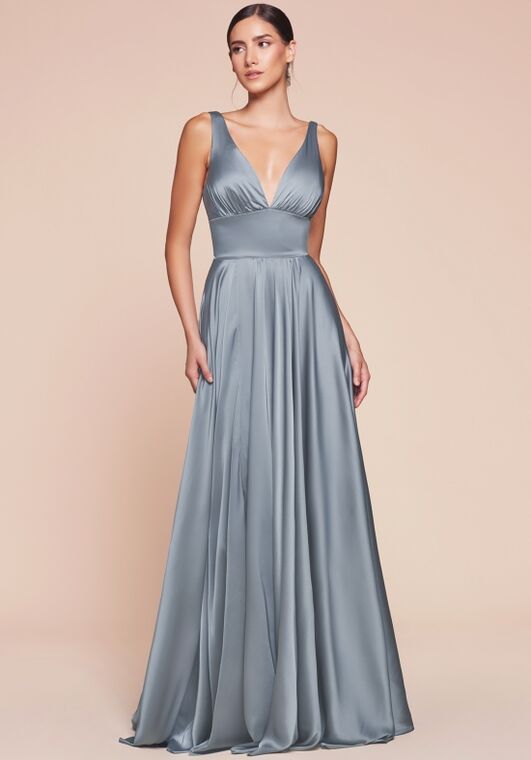 Ladivine 7469 V-Neck and Plunge Bridesmaid Dress - 2