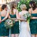 Dark Teal Textured Bridesmaid Dresses