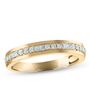 Kay Jewelers Men's Diamond Wedding Band 1/3 ct tw Round & Baguette-cut 10K Yellow Gold Gold Wedding Ring - thumbnail - 1