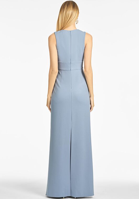 Sachin & Babi Loretta Gown - Slate Blue V-Neck Bridesmaid Dress - 2