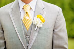 White and Yellow Boutonniere