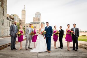 Fuchsia Infinity Bridesmaid Dresses, Mix-and-Match Suits