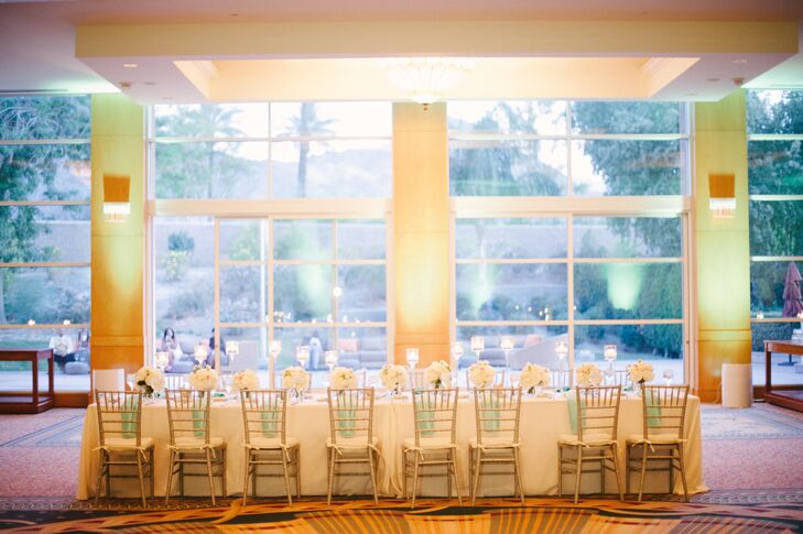 Indoor Wedding Reception Setup