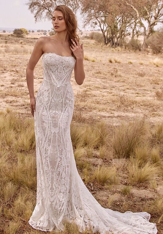 La Perle LP2558 Peregrine Sheath Wedding Dress - 3