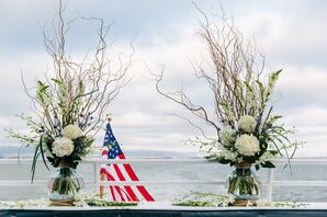 Branches Decorated with Ivory Flowers