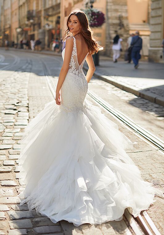 Moonlight Couture H1486 Mermaid Wedding Dress - 2