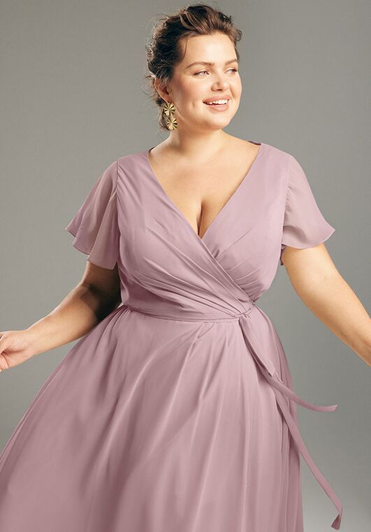 AW Bridal AW Ellison Dress V-Neck Bridesmaid Dress - 3