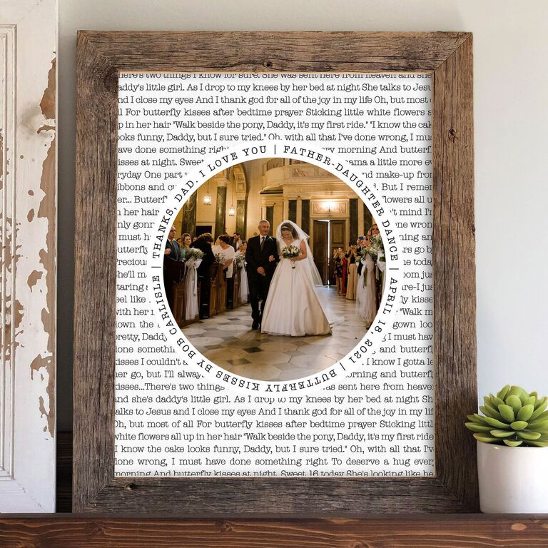 Etsy parent dance song canvas for heartfelt parents wedding gift idea