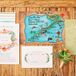 Cheerful, Beach-Inspired Wedding Invitation Suite