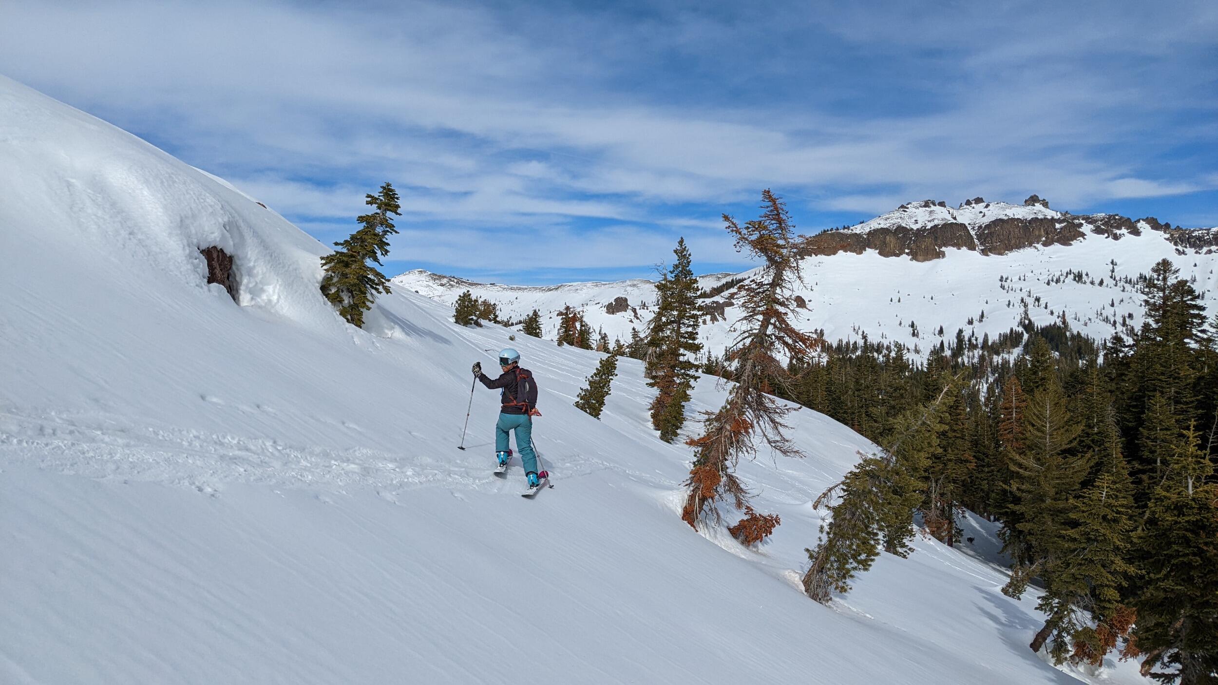 Nick taught Eunisse how to ski in the backcountry.