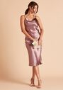 Birdy Grey Lisa Midi Dress in Dark Mauve Scoop Bridesmaid Dress - thumbnail - 2