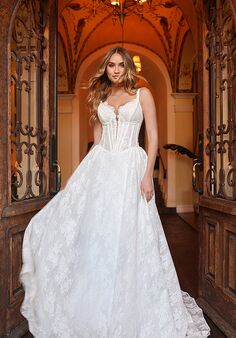 Essense of Australia D4315 A-Line Wedding Dress