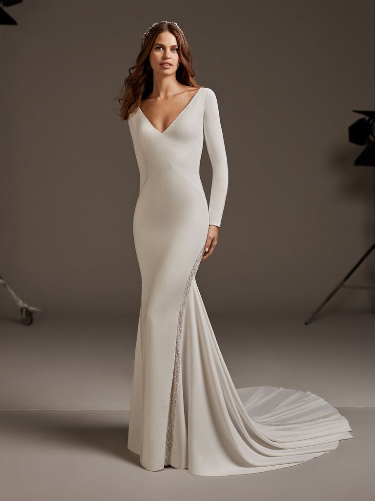 Pronovias Bianca long-sleeve gown
