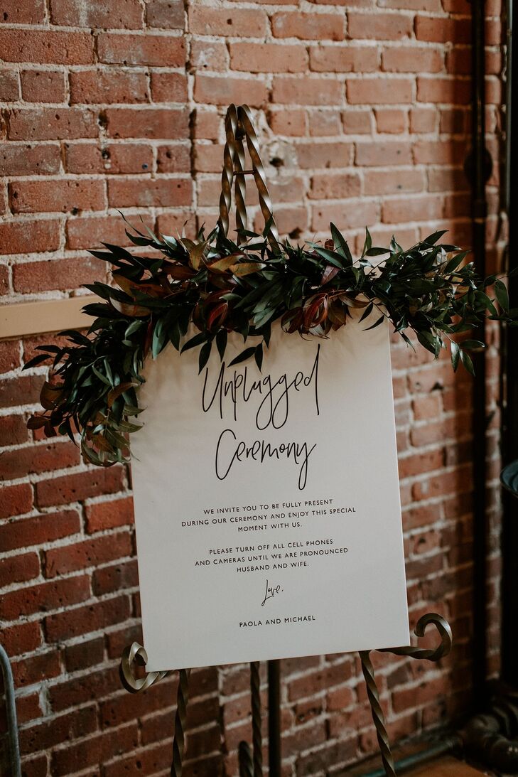 Wedding Signage at the Charles River Museum of Industry and Innovation in Waltham, Massachusetts