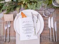 modern rustic tablescape