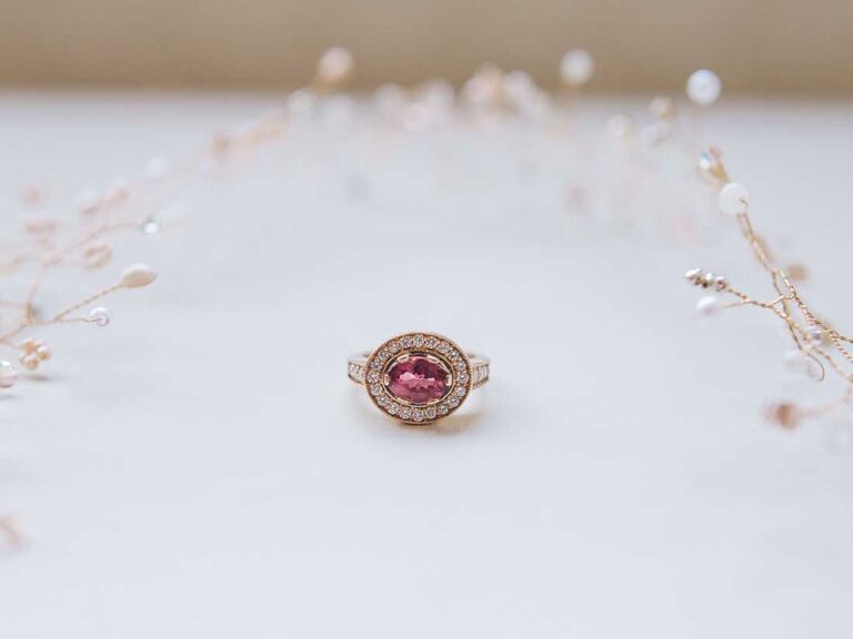 Pink engagement ring