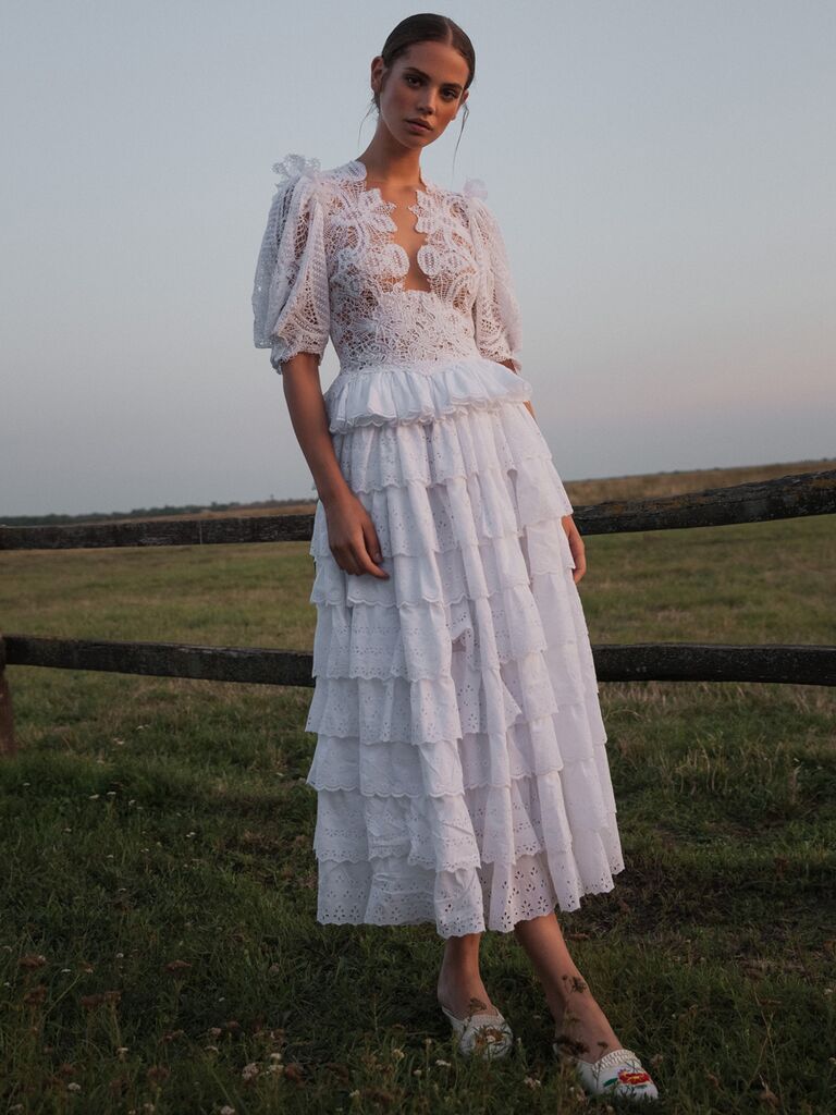 Vintage Tea-Length Wedding Dresses