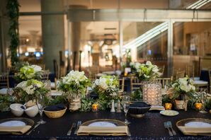 Navy and White Dinner Tables