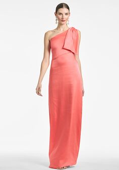 Sachin & Babi Chelsea Gown - Coral One Shoulder Bridesmaid Dress