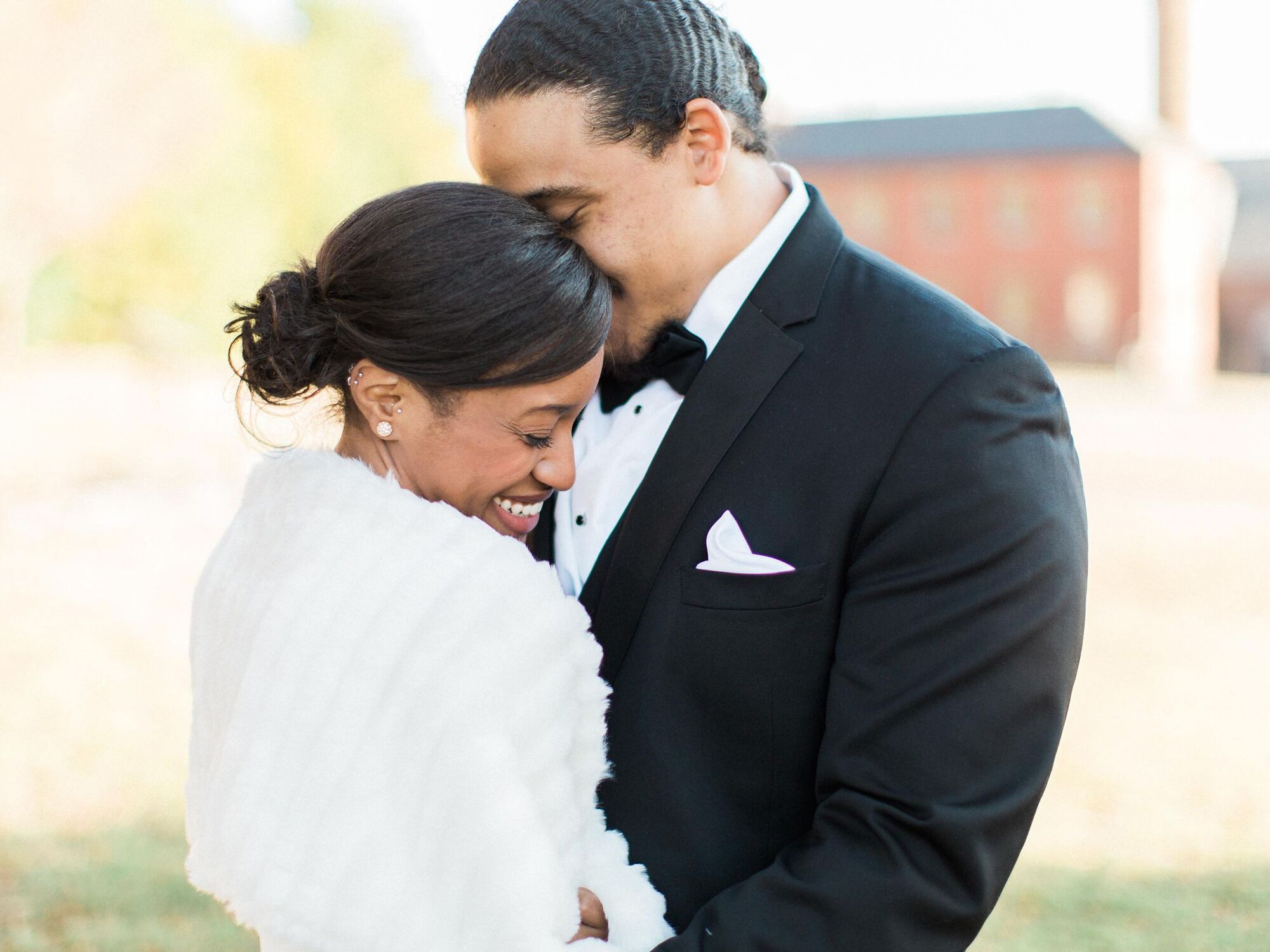 Virginia couple posing for wedding portrait