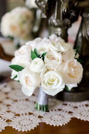 White Garden Rose Bouquet