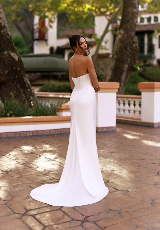 Moonlight Tango T182 Mermaid and Trumpet Wedding Dress - 2
