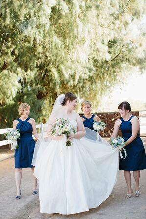 Navy Blue Bridesmaid Look