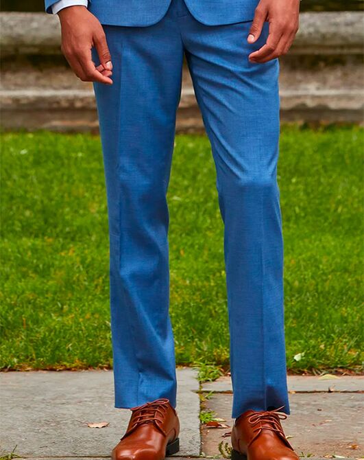 BLACKTIE SHARKSKIN Marine Blue Wedding Suit Blue Tuxedo - 2