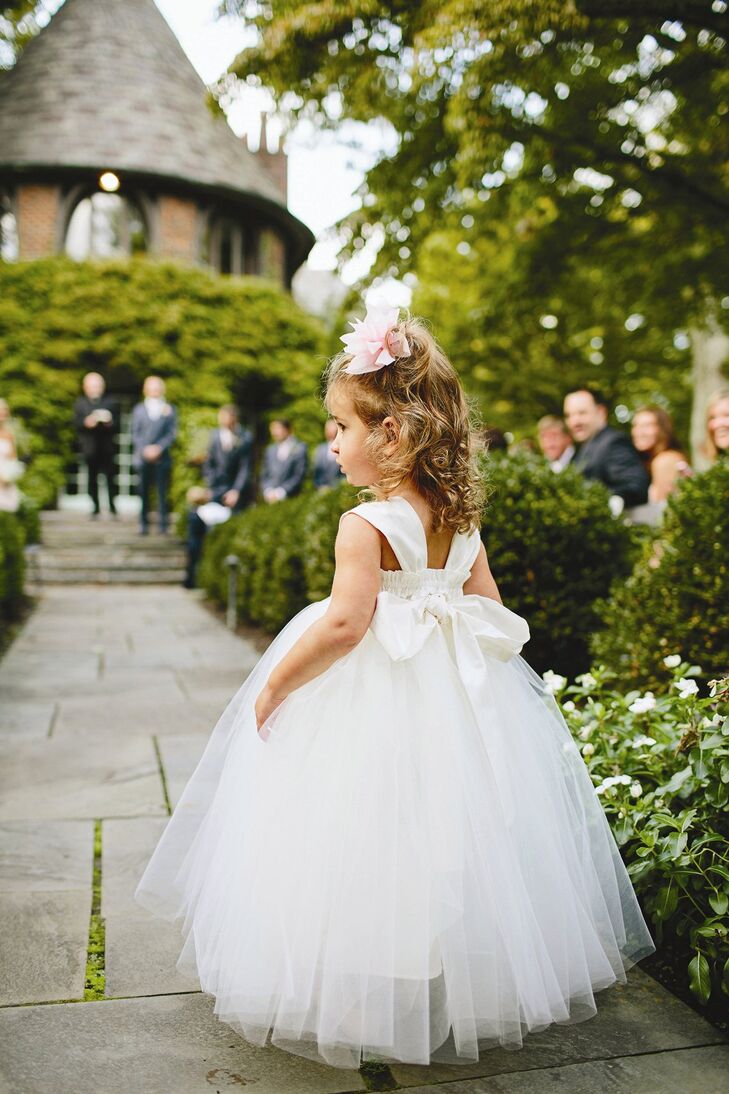 The flower girl wore an adorable white tulle gown that Amy found on etsy.com.