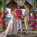 Casual Beach Wedding with Colorful Tropical Flowers at Cap Maison in Saint Lucia