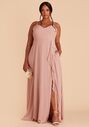 Birdy Grey Theresa Dress in Chiffon Dusty Rose V-Neck Bridesmaid Dress - thumbnail - 4