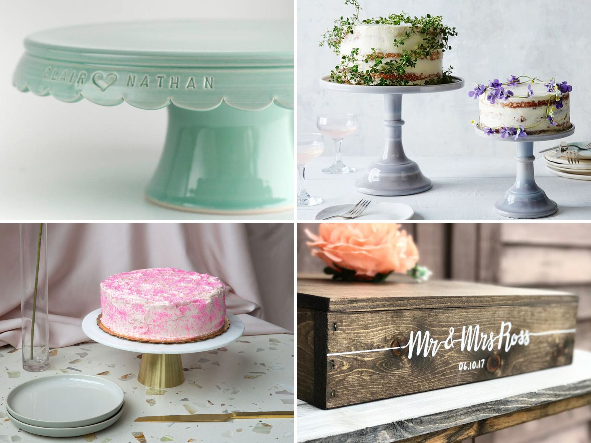 Classic Kitchen Personalized Cake Stand, Wedding Gifts