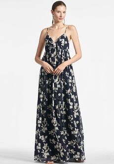 Sachin & Babi Jessica Gown - Navy Venetia Petal Bridesmaid Dress
