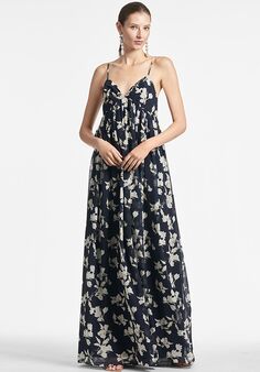 Sachin & Babi Jessica Gown - Navy Venetia Petal Bridesmaid Dress