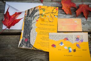 Bright Yellow Tree Invitation Suite