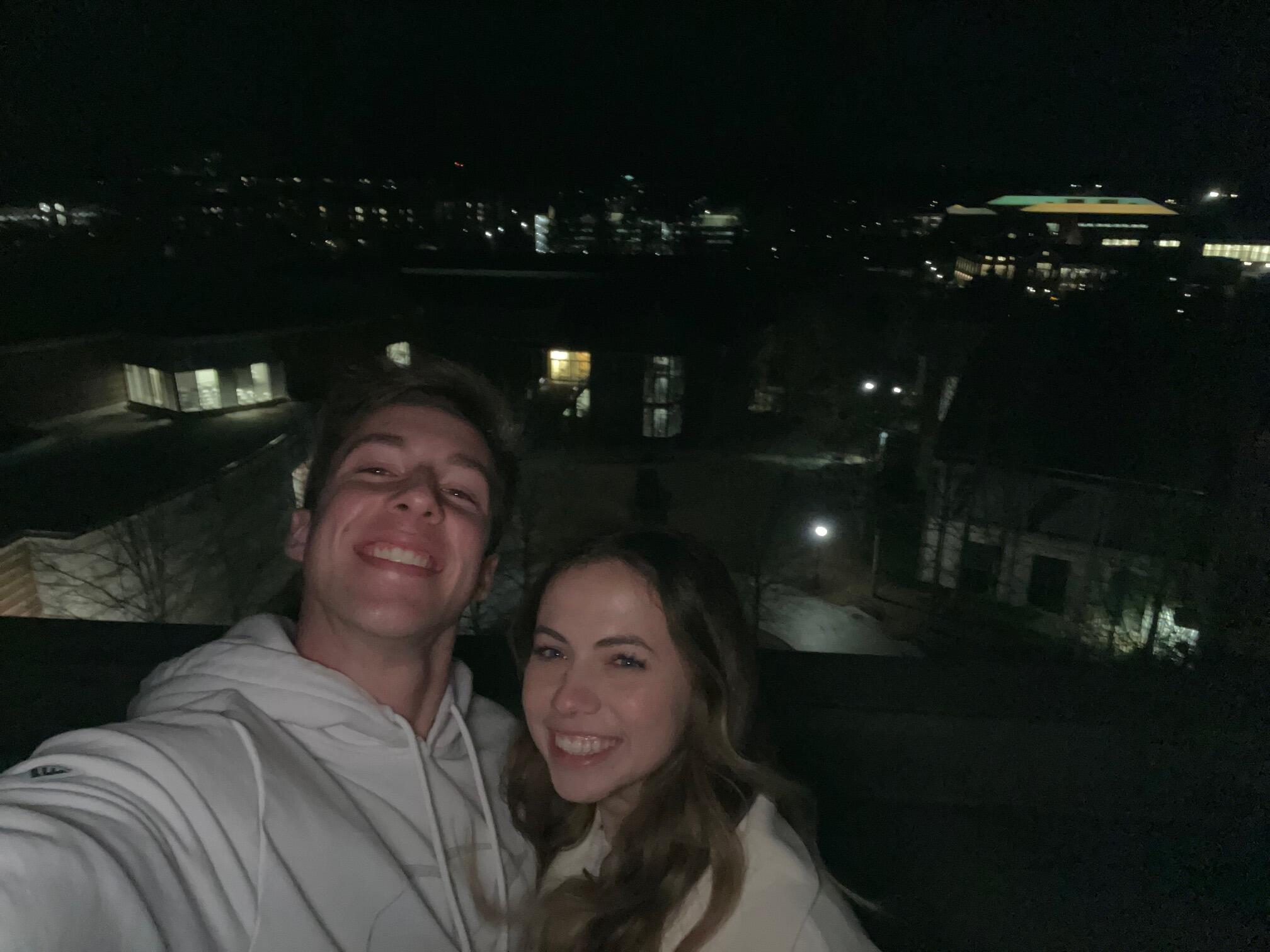 The night we climbed to the top of the UGA music building and talked seriously about marriage as well as reflect on all of the blessings the Lord has given our relationship. 