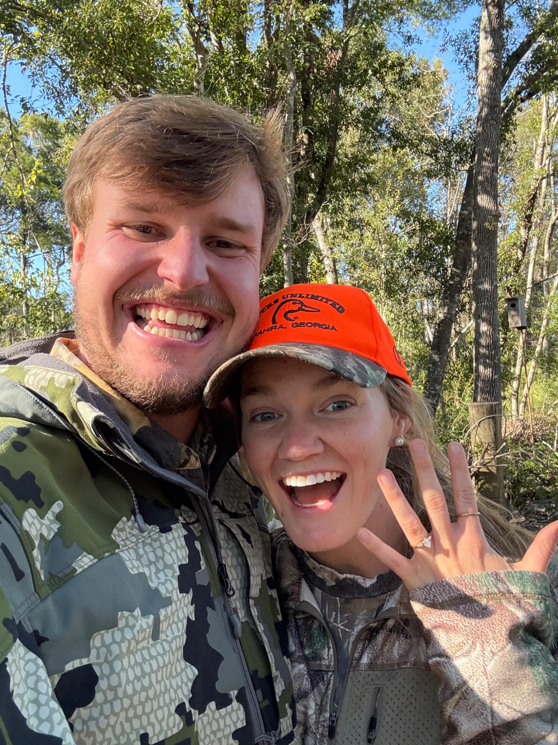 One year, to the day, after we met, we got engaged!