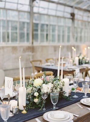 Tablescapes of Low Centerpieces and Tall Candles