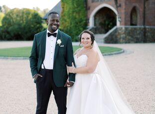 After shifting their wedding date three times because of the pandemic, Becca and Malcolm finally said "I do" with a formal, classic wedding at Dover H