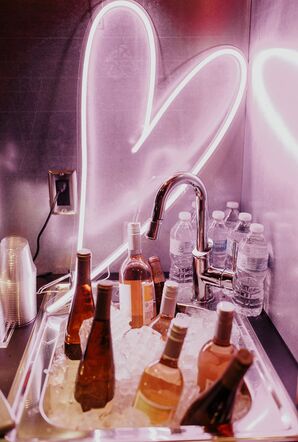Drinks at Champagne-Filled Rustic Wedding