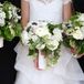 Classic Bouquets of White Roses and Greenery