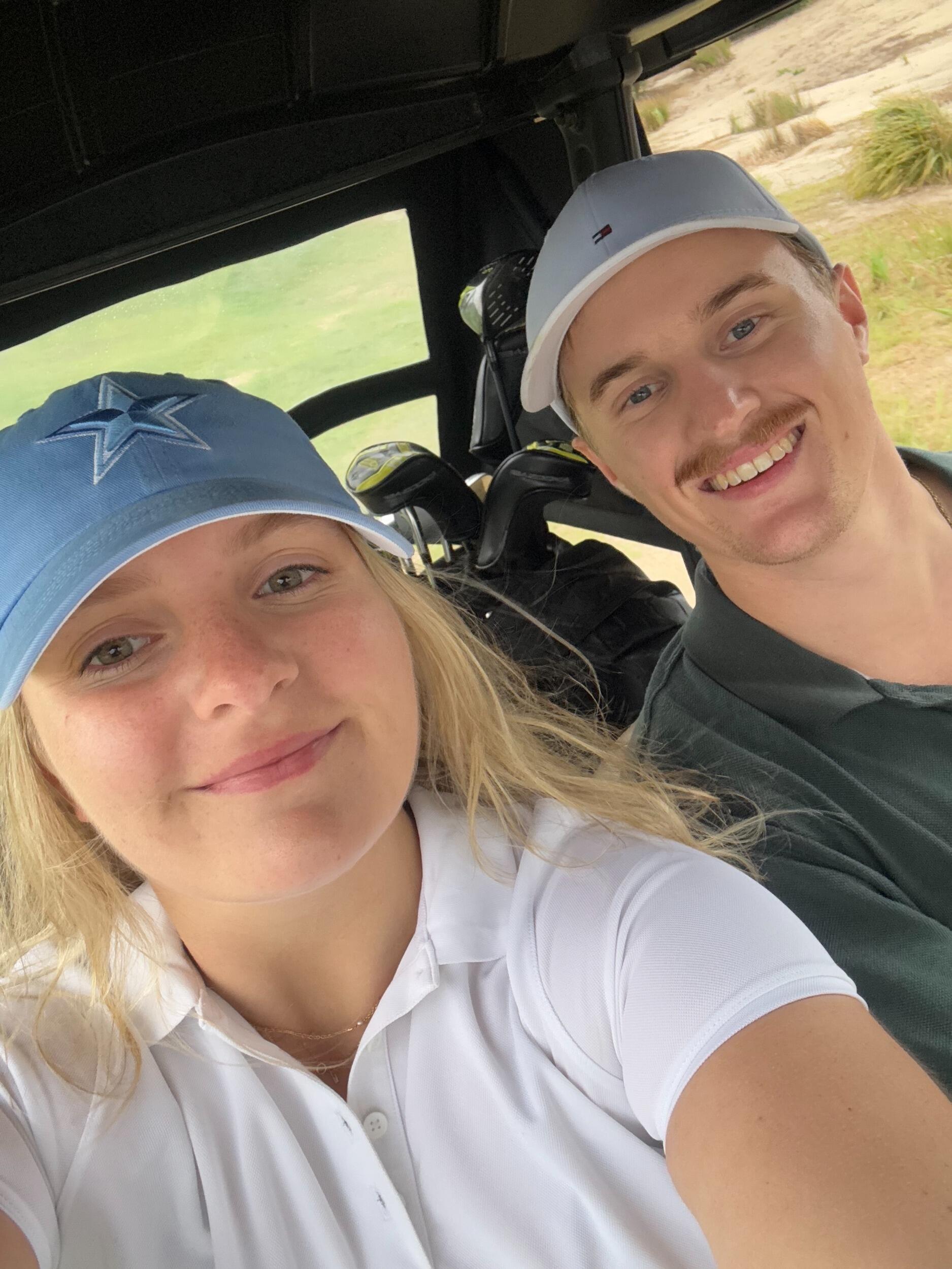 Boston had started getting into golf a year or two earlier and had never really been able to convince Sophie to join him. That was until he mentioned they could hire a buggy, and suddenly here we are!