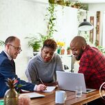 Couple meeting with financial advisor 
