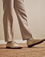 Tie Bar The Dearborn Linen Oatmeal Pleated Pant Brown Tuxedo - thumbnail - 3