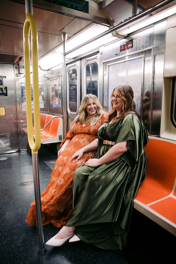 Couple Portraits on Subway in New York