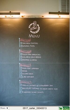 Chalkboard Menu
