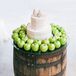 Wooden Barrel and Green Apple Cake Display