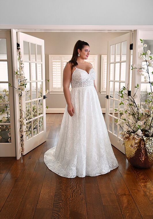 Essense of Australia D3311 plus A-Line Wedding Dress - 3